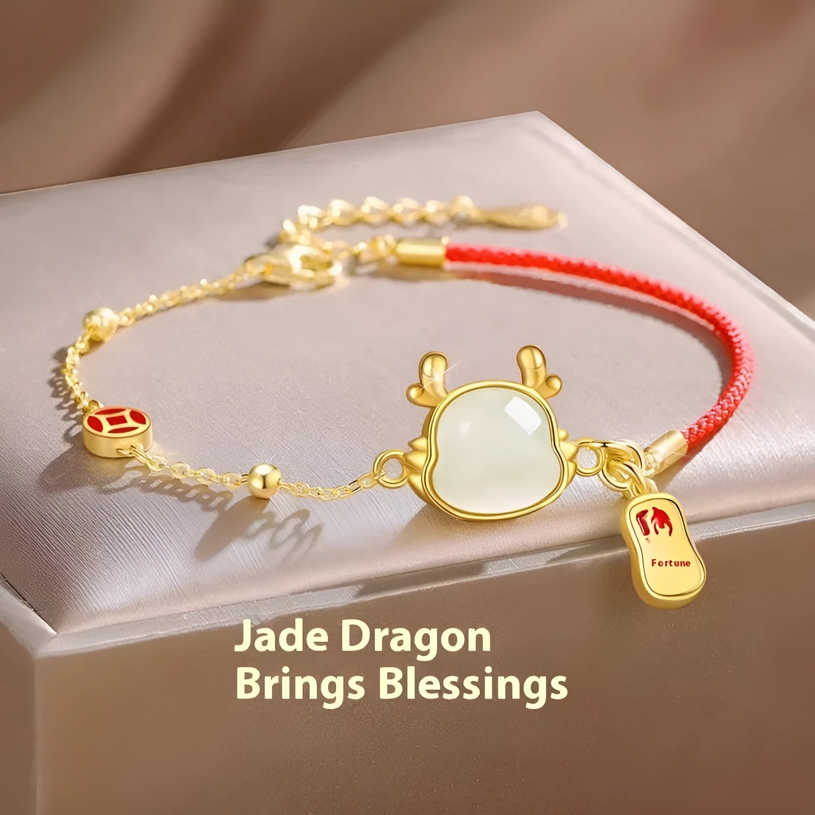 Silver-plated dragon bracelet on a wrist, showcasing the detailed zodiac motif and electroplated finish.