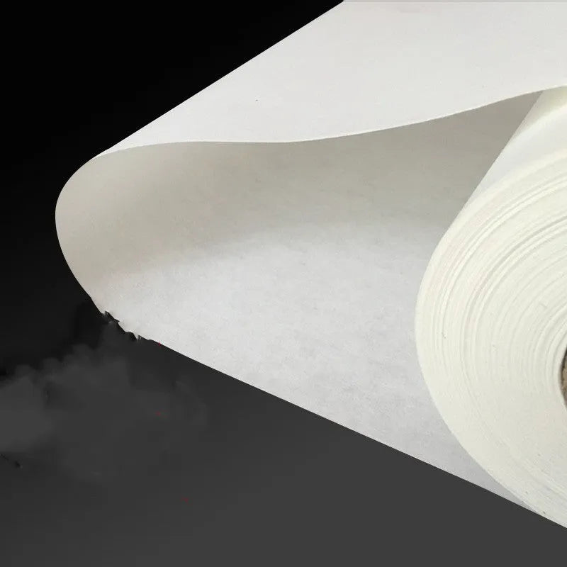 Long roll of microjet printable coated rice paper for ancient painting reproduction, half-cooked xuan, 65g-100g, 50m length