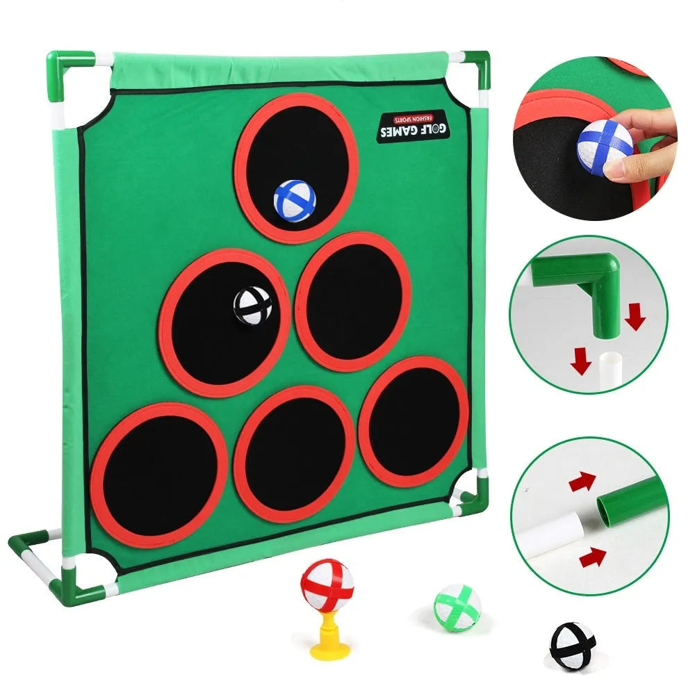 Children's Velcro golf suit toy set with plastic flannel target and frame, suitable for ages 3 and up