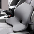 Memory foam car lumbar support cushion and optional headrest in neutral colour options.