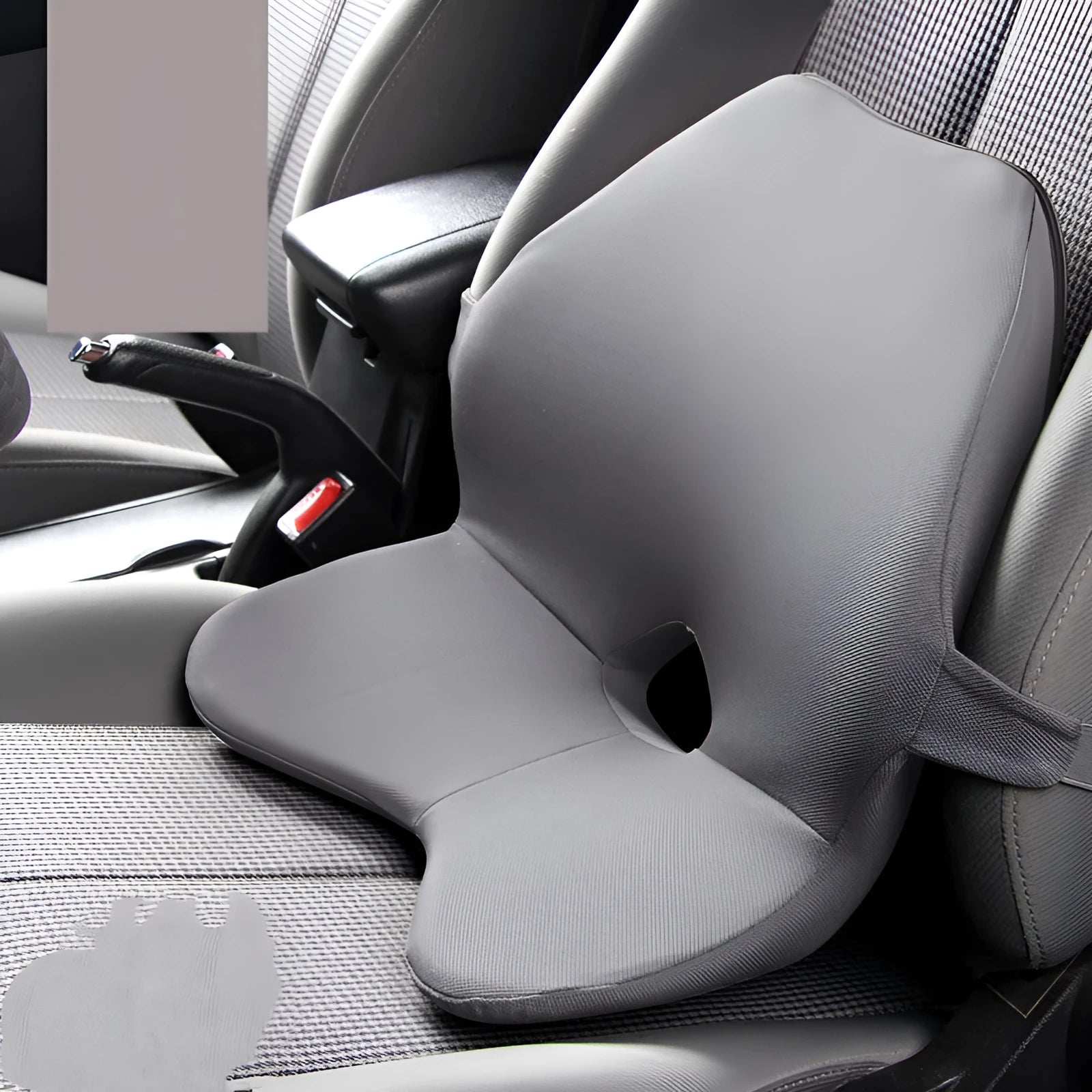 Memory foam car lumbar support cushion and optional headrest in neutral colour options.