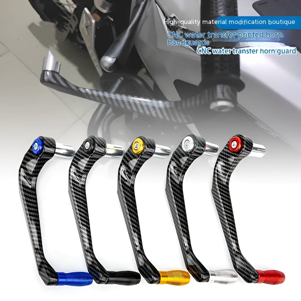 Water transfer printed aluminium alloy motorcycle hand guards in multiple colour options