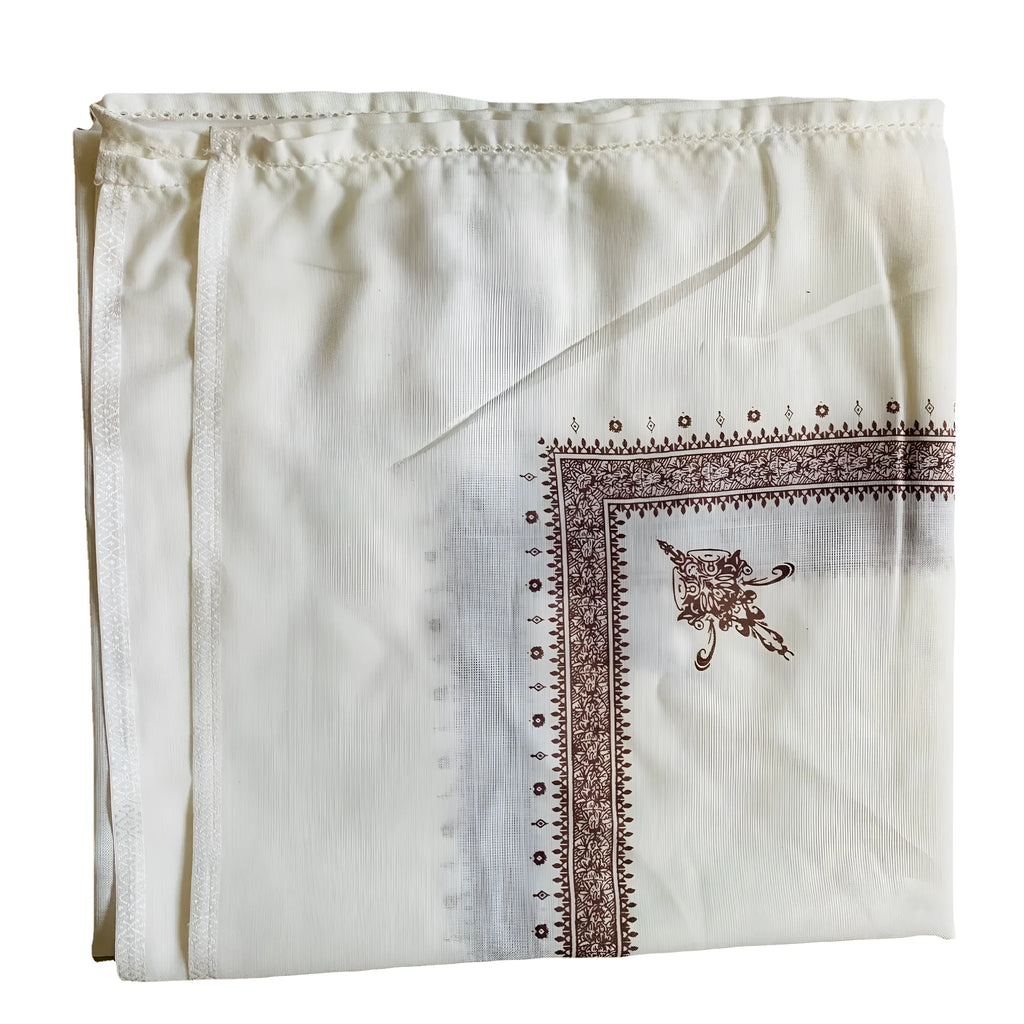 Printed square polyester scarf in multiple colour options measuring 138x138cm