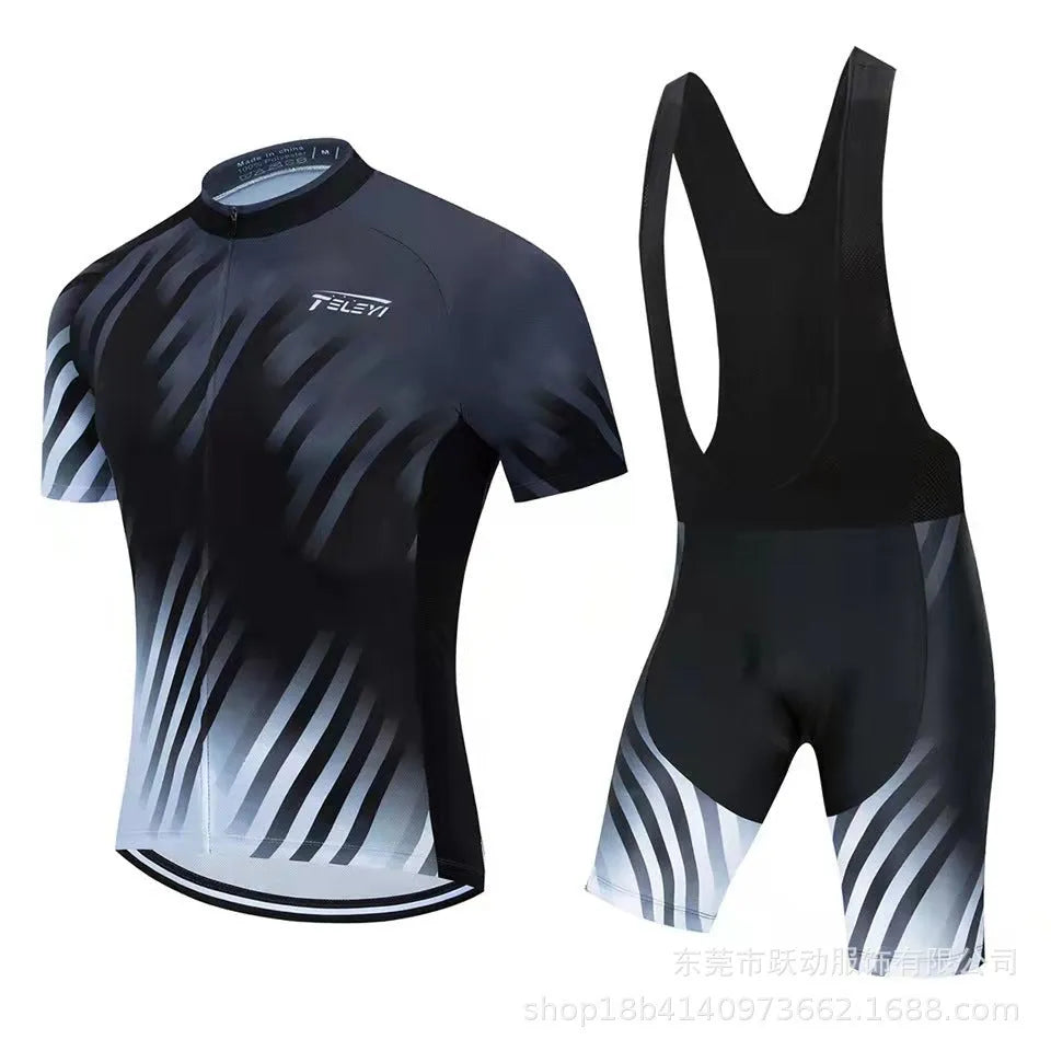 Cycling jersey for mountain and road bikes with moisture absorption function in various colour styles