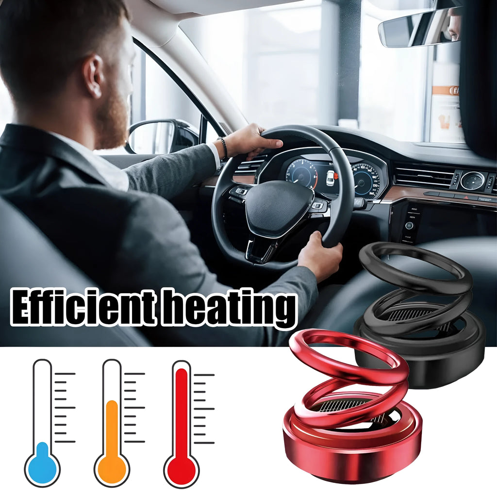 Portable miniature vibration radiator in black or red for car and home heating