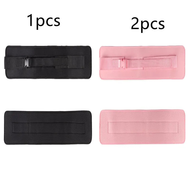 Black elastic hip bridge training belt for weight-bearing fitness exercises