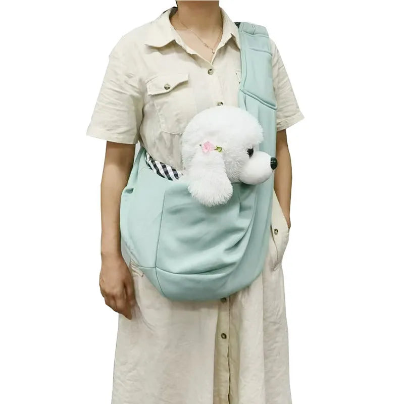 Soft adjustable shoulder strap dog carrier bag in multiple colour options for pets under 7.5kg