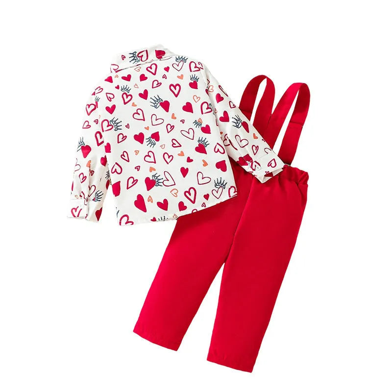 Boys summer two-piece set with short-sleeved shirt and shorts in dot pattern, knitted polyester, size 68-98cm