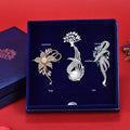 Pearl brooch set with round faux pearl design and gold-tone setting for collar scarf hat and bag decoration