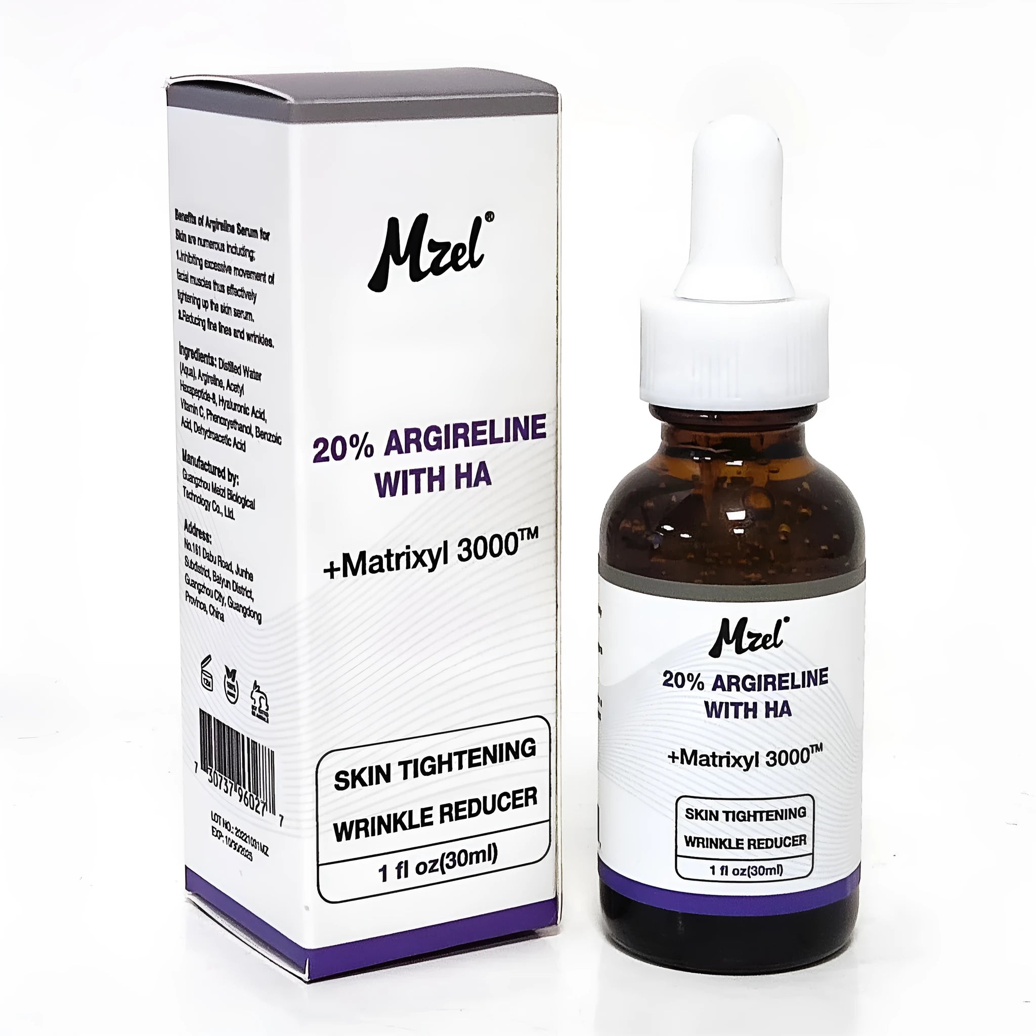 30ml six-peptide firming anti-wrinkle serum bottle with brightening and hydrating properties