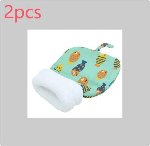 Blue rabbit colour thickened lambswool cat nest sleeping bag 55x45cm for small winter pet bed