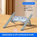 Silver aluminium laptop cooling stand with twin fans and adjustable height mechanism folded for storage