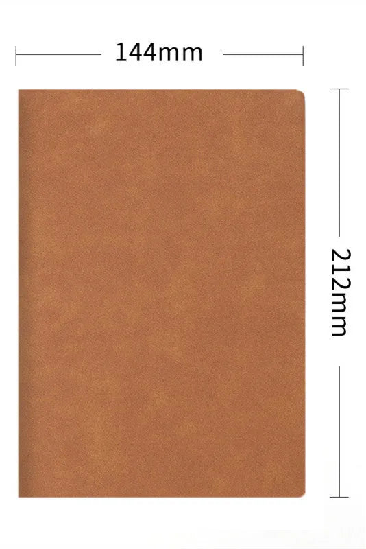 Soft noodle sheep leather buckle notepad in A5 and A6 with 100 sheets and 200 pages, beige Dao Lin paper, and colour cover options.