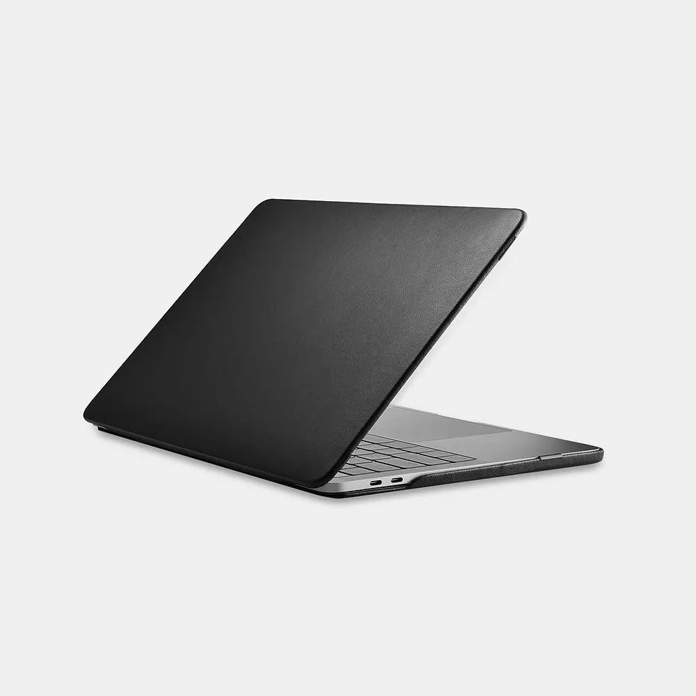 Imitation leather protective shell case for 16-inch MacBook Pro A2141 in black