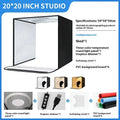 50cm collapsible studio light box with metal frame and USB powered lights