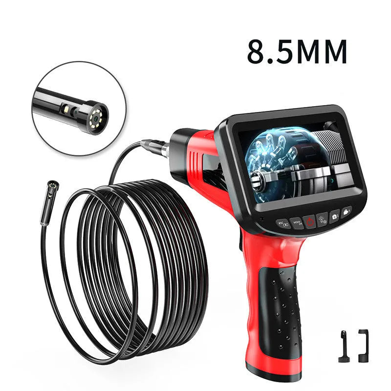 8.5mm dual-lens endoscope inspection camera with cable and memory card