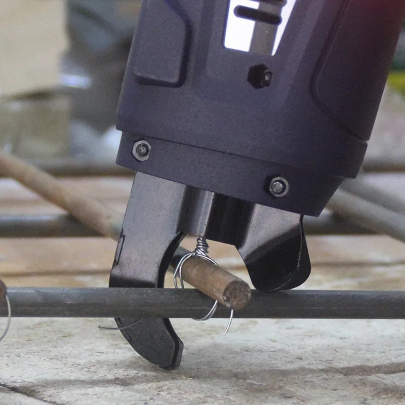 Electric steel bar tying machine for construction reinforcement binding with batteries and charger