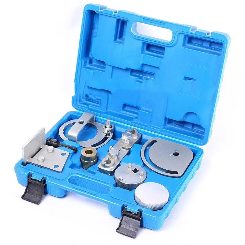 Volvo Land Rover engine timing tool set with 8 carbon steel pieces for camshaft and crankshaft alignment
