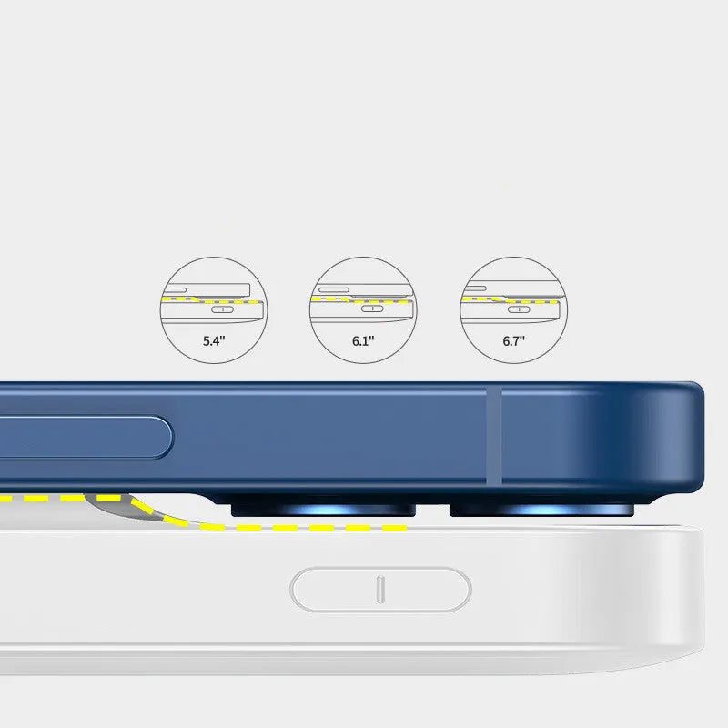 White MagSafe magnetic wireless power bank with LCD display showing battery percentage.