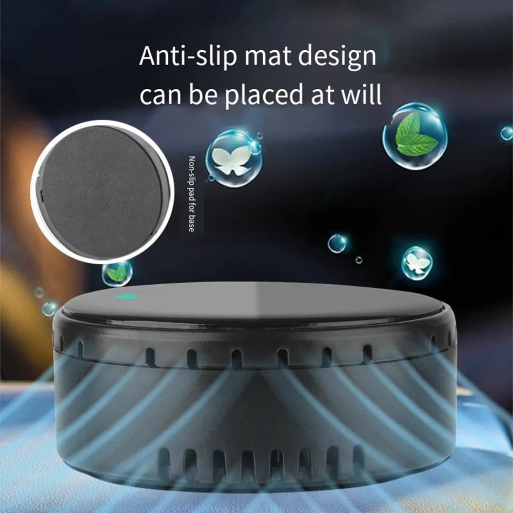 Solar-powered car air humidifier mounted in vehicle air conditioning vent