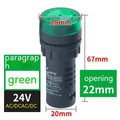 Red, green, and yellow AD16-22SM industrial flashing sound and light buzzers for 22mm panel mounting.