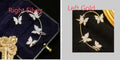 Butterfly bow tie ear clip and ear hook jewelry set in gold and silver alloy plating