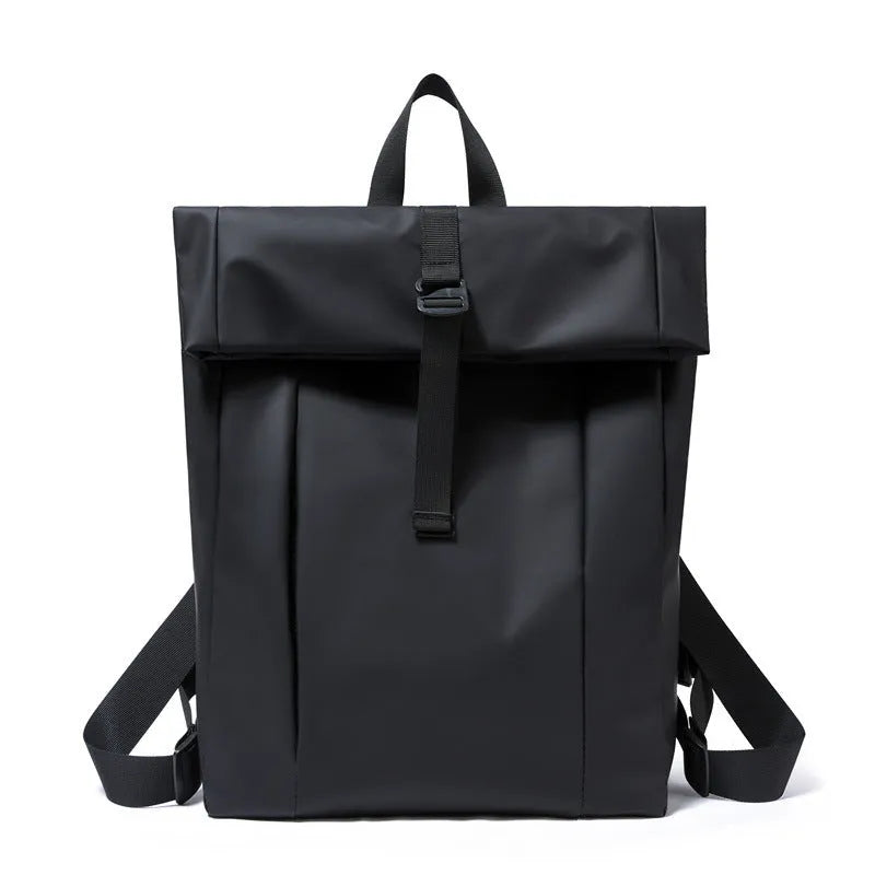 Men's multi-functional backpack in solid colour with airpillow straps, 20-35L capacity, 30x11x42cm, in blue, black, silver