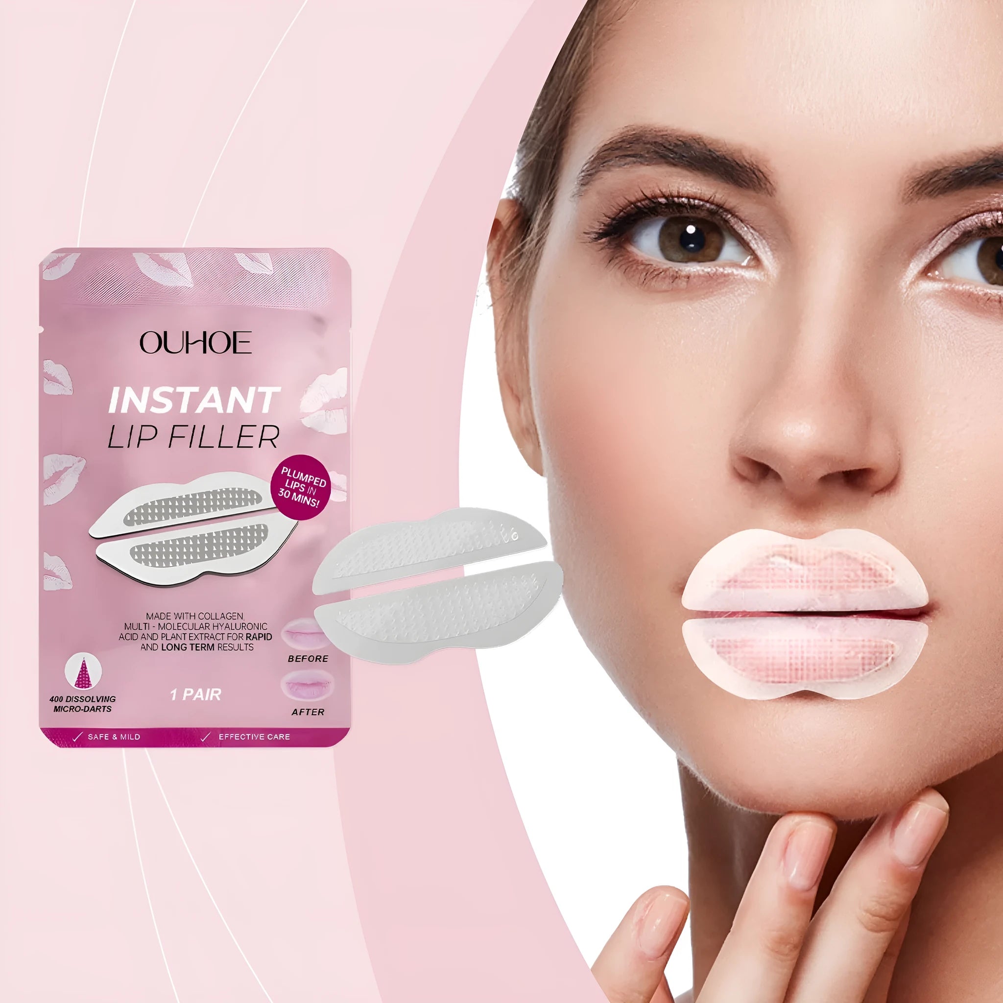 Silicone lip nursing adhesive bandage 8cm by 12cm for dry cracked lips care