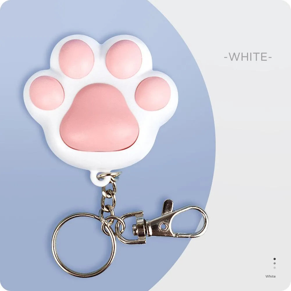 Pink and black USB rechargeable infrared cat teaser toy with keychain measuring 5x2.5cm