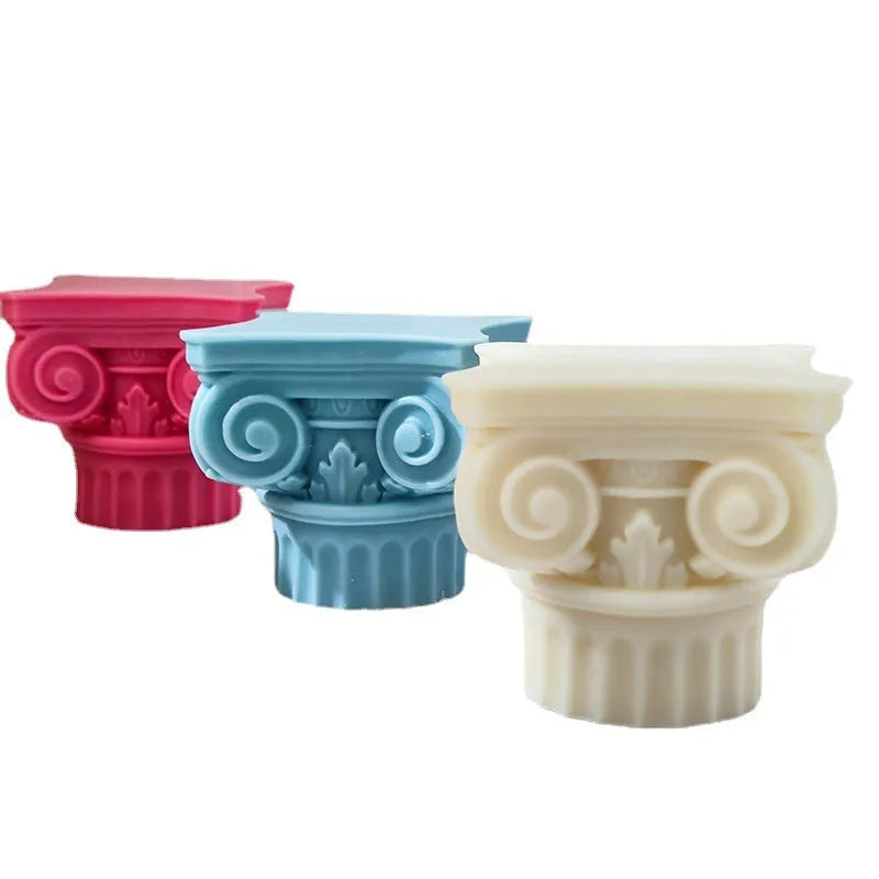 Roman pillar silicone mould for candle making and food decoration
