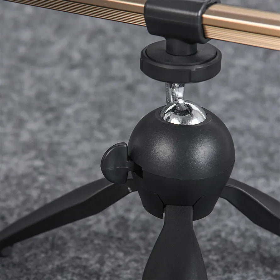 Aluminium alloy ice fishing rod holder bracket on a frozen lake.
