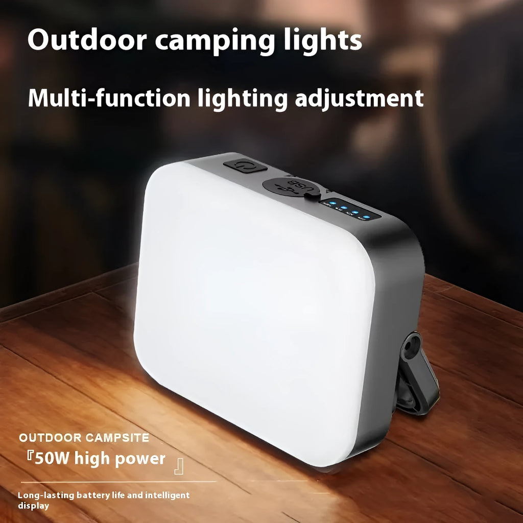 Mini camp lamp with LED 1000 lumens, 4000mAh battery, Type-C charging, 96x36mm, life waterproof for tent use