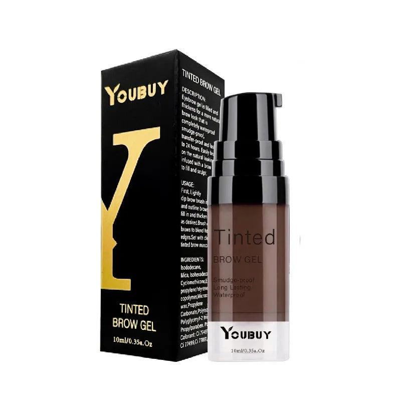 Waterproof brow cream eyebrow pencil in dark grey and golden yellow shades