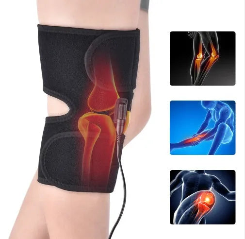 Electric hot compress moxibustion knee pad made of diving cloth for health massage therapy