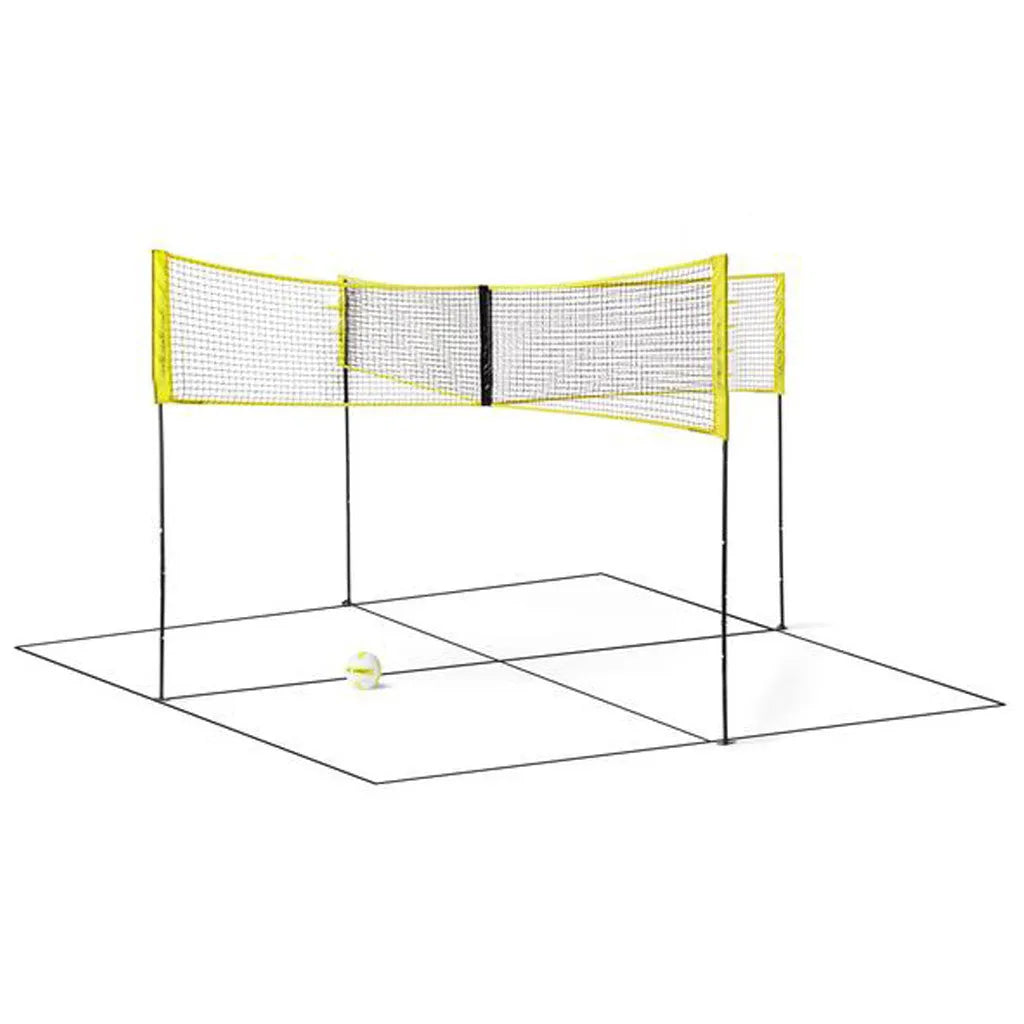 PE four sides standard volleyball net, black, 100x30cm or 150x50cm, for indoor outdoor beach use