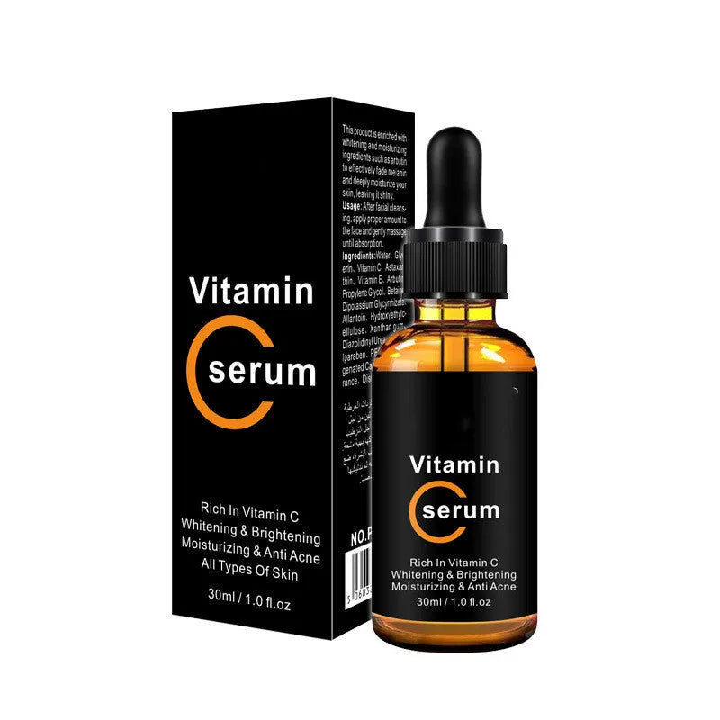 Vitamin C stock solution facial essence 30ml bottle with brightening and moisturising formula for universal skin type