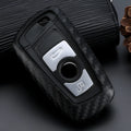 Carbon fibre silicone key bag for car key fob protection with single bag braided rope style
