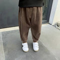 Boys velvet pants elasticated waist plain style available in multiple colours sizes 80 to 130cm