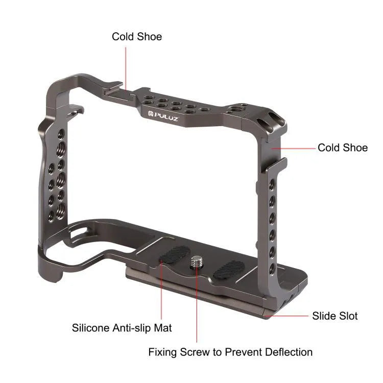 Aluminium alloy camera cage frame for Canon EOS R5 R6 R7 RP R10 with open design
