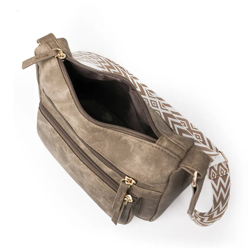 Women's large capacity one shoulder crossbody backpack in soft PU leather with waterproof finish, available in five colours