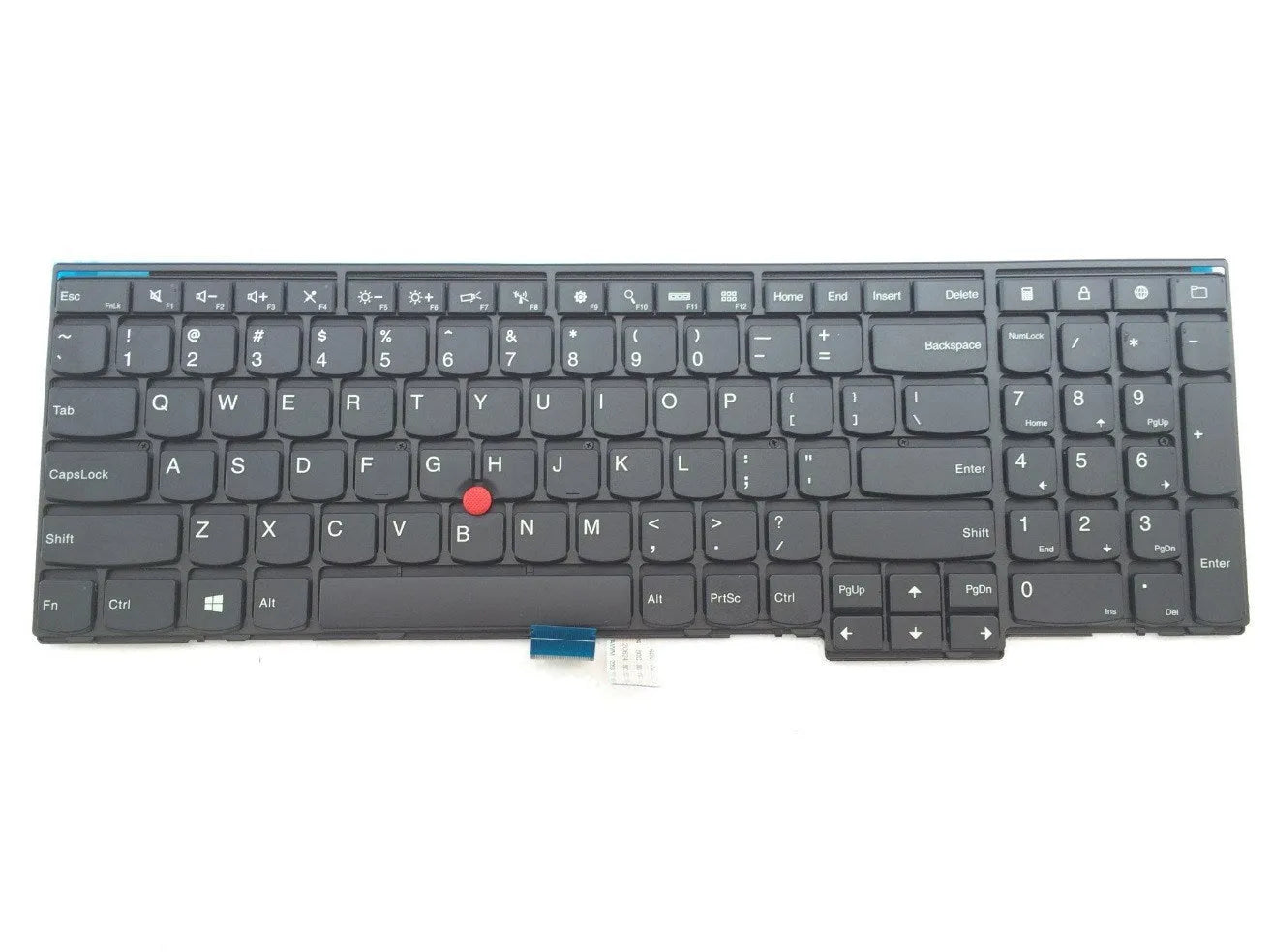 Black Lenovo ThinkPad replacement keyboard compatible with W541, T550, W550, W550s models with USB cable