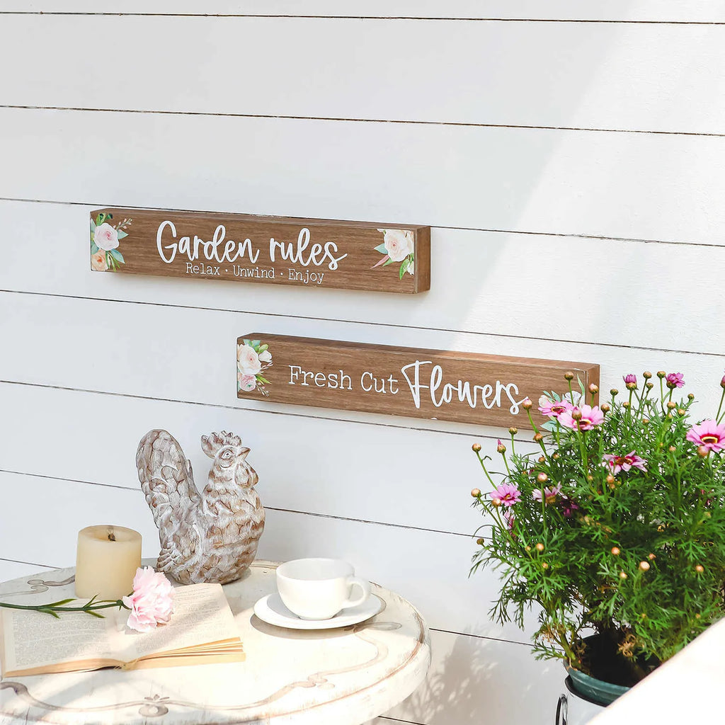 American country wooden word plate wall decoration hanging sign with natural wood texture