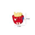 Set of five food-shaped cat chewing toys showing hamburger, chicken legs, fries, bread and hot dog designs