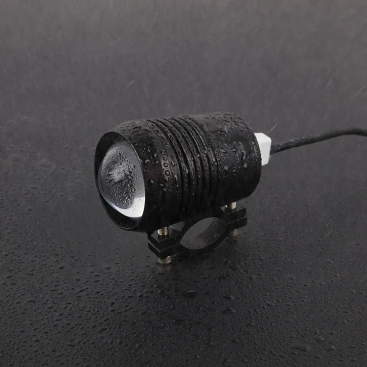 Super bright electric car headlight 15W 1200lm 6500K white light aluminium alloy housing black silver