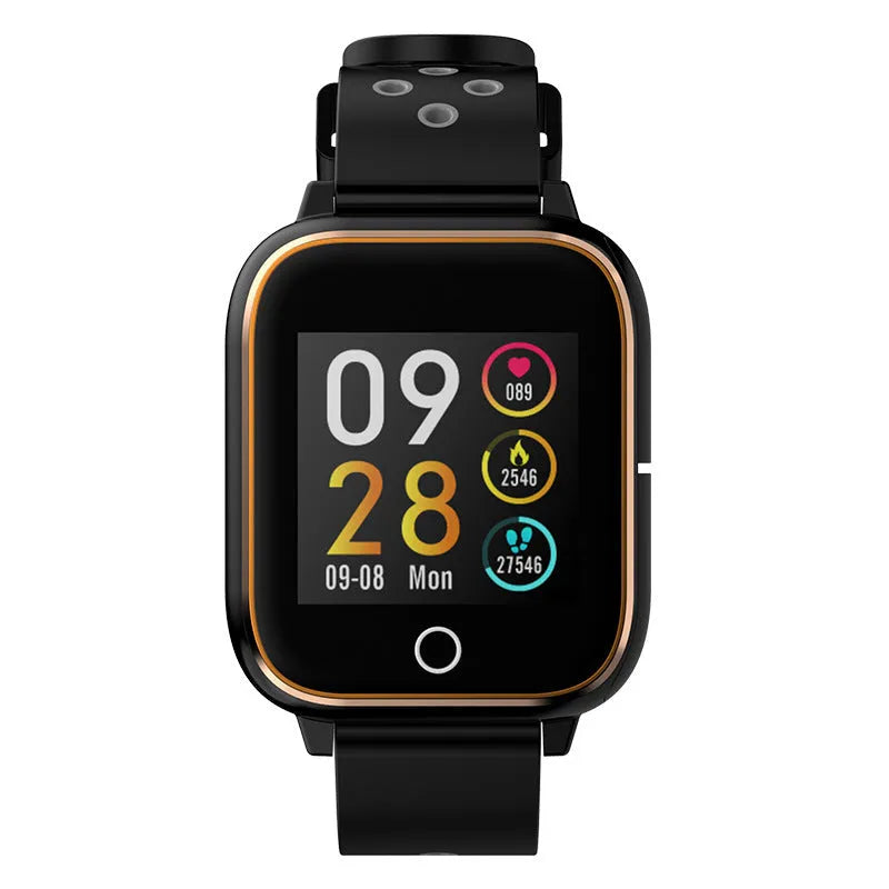 M6 smart call watch with TWS headset on a sporty silicone strap, showing the 1.3-inch touch screen.