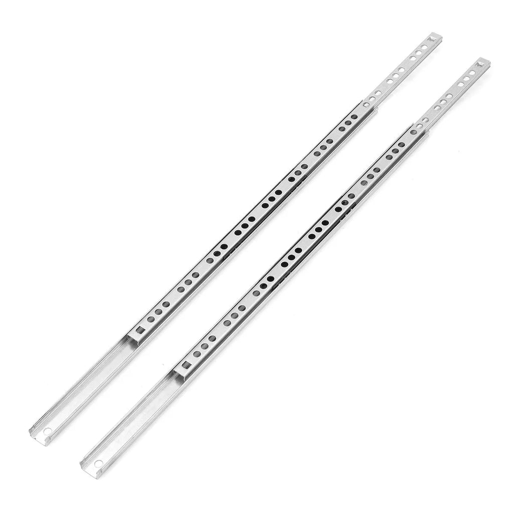 Ultra-narrow 17mm drawer slide rail with ball bearing mechanism and two-section expansion design