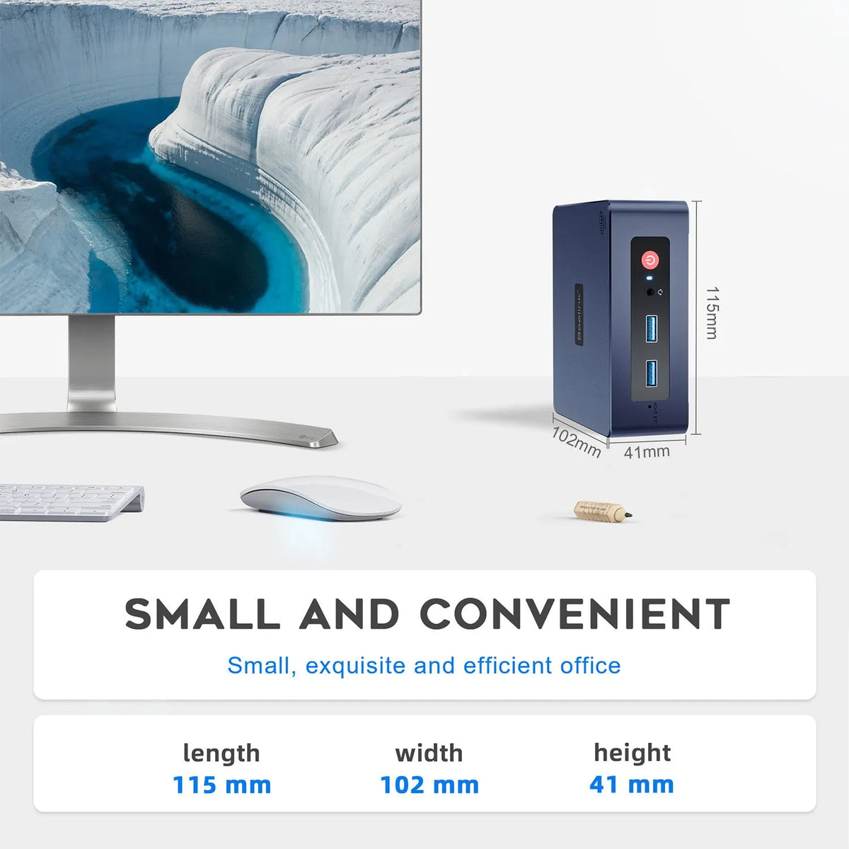 Beelink MINI S N5095 mini PC, compact black desktop computer with HDMI, Windows 11, 8GB/16GB RAM, 128GB-1TB storage.