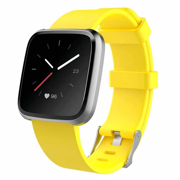 Fitbit Versa Lite replacement watch strap in TPE material showing colour and size options