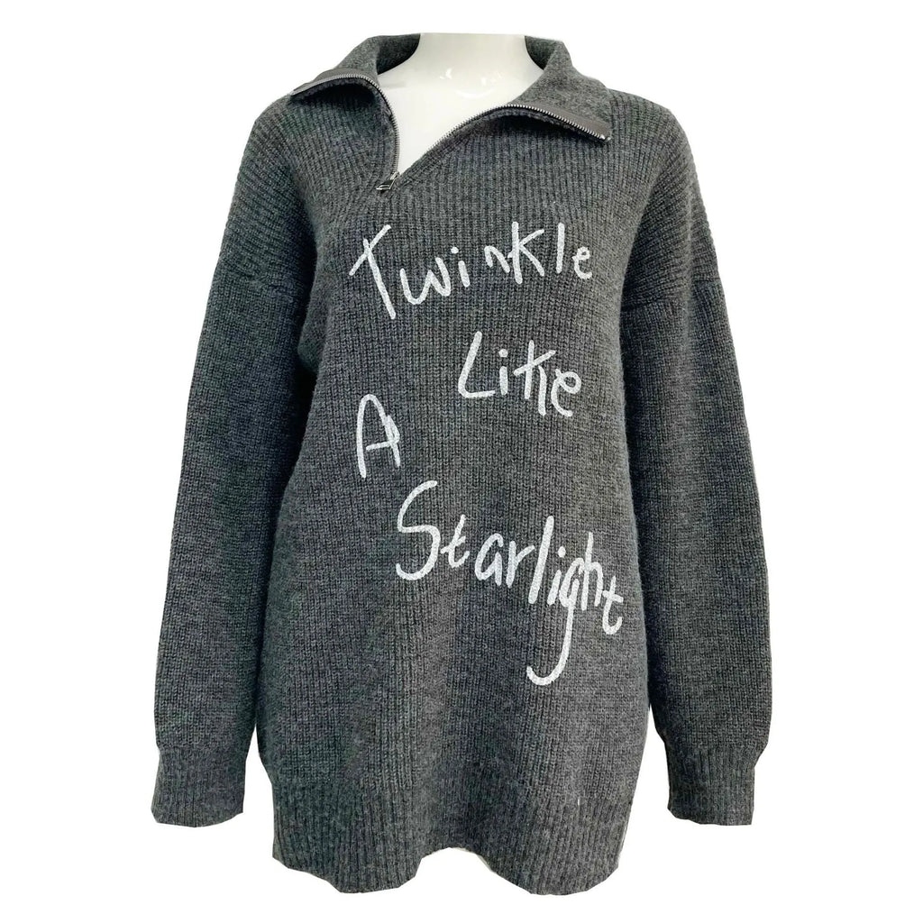 Women's light khaki alpaca fleece pullover sweater with a diagonal zip and retro turtleneck collar.