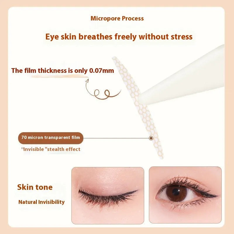 Roll of invisible lace double eyelid stickers for natural eyelid definition